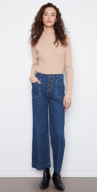 C5835 WIDE LEG PATCH POCKET PANTS