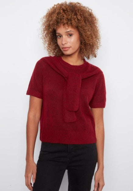 C2069 SWEATER W/ATTACHED TIE
