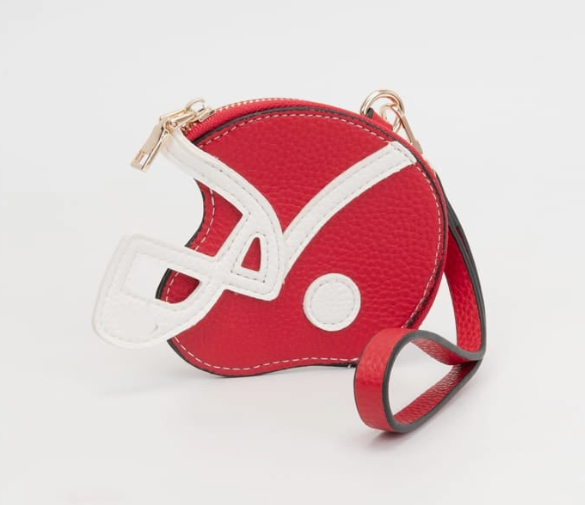 FOOTBALL HELMET COIN PURSE WRISTLET
