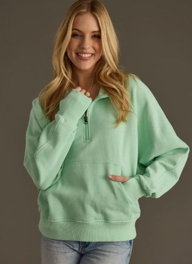 PANACHE QUARTER ZIP SWEATSHIRT