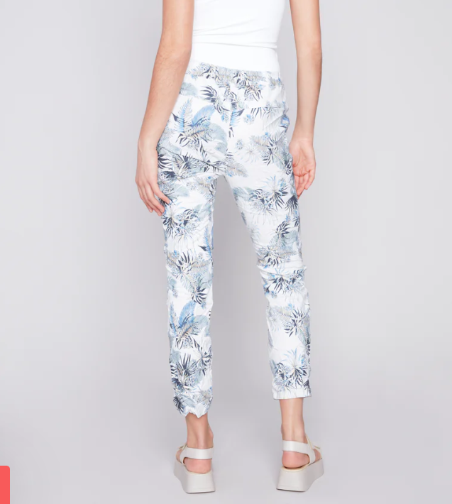 PRINTED PULL ON CRINKLE JOGGER
