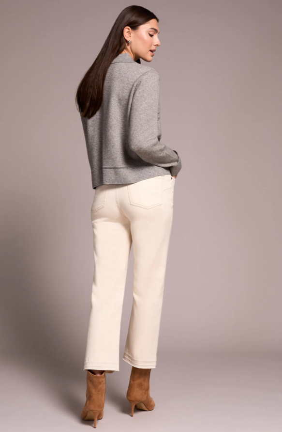 DOUBLE KNIT COLLARED SWEATER