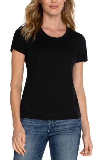 SCOOP NECK SHORT SLEEVE TEE