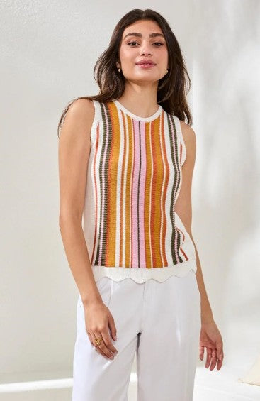 MULTI STRIPE SWEATER CAMI