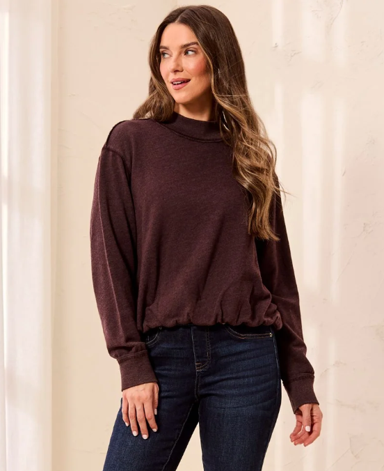 LONG SLEEVE BUBBLE SWEATSHIRT