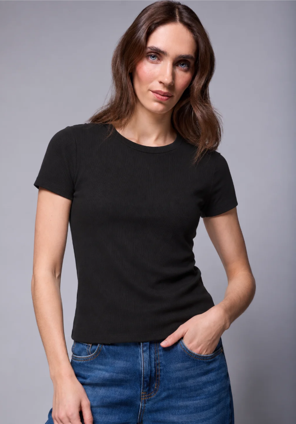 BLUE THREAD PERFECT CREW TEE