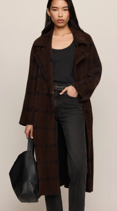 CROSBY PLAID COCOON COAT