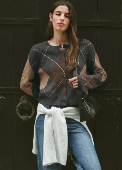 MEDINA ARGYLE CARDIGAN