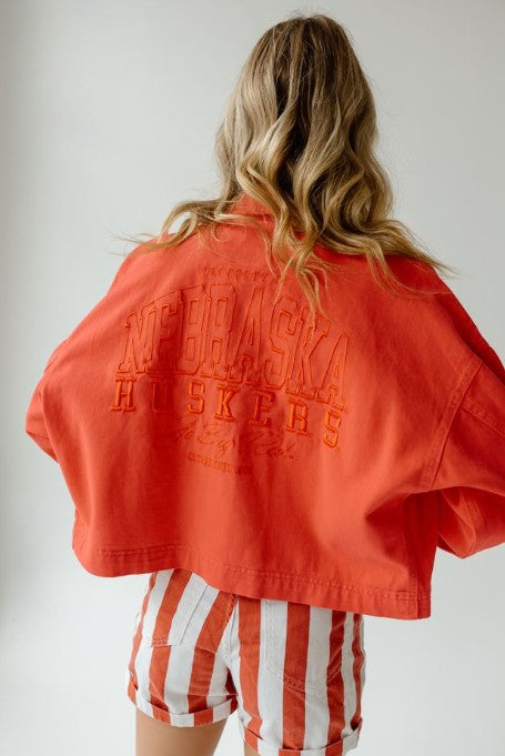 NE SANDERS EMBROIDERED CANVAS JACKET