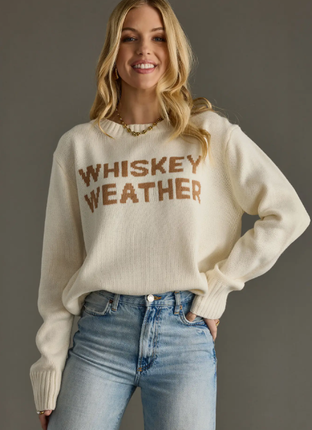 IVORY WHISKEY WEATHER SWEATER