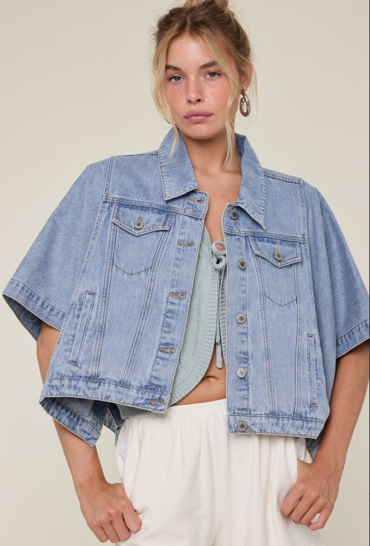 PONCHO DENIM JACKET