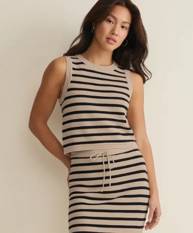 EMORI STRIPED MUSCLE TANK