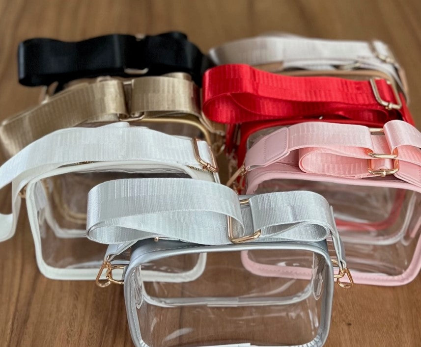 CLEAR GAME DAY BAG WITH STRAP