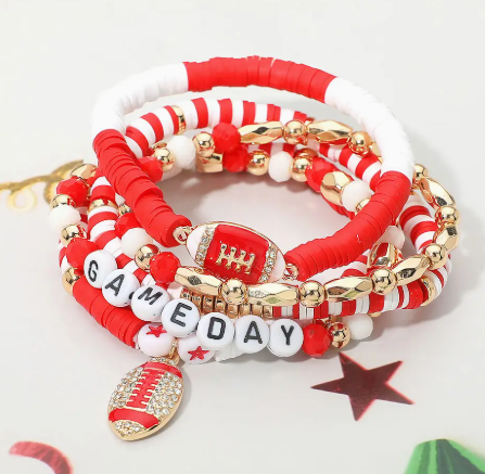 5PC STRETCH GAMEDAY BRACELETS