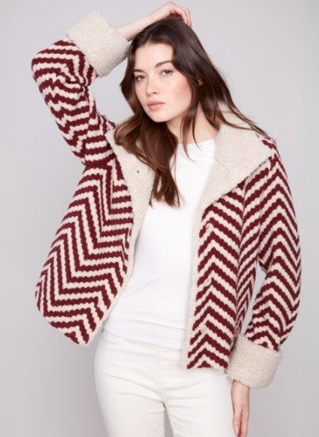 CHEVRON BOUCLE SHORT JACKET