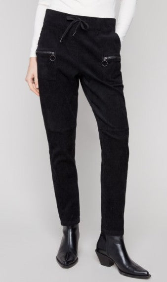 CORDUROY JOGGERS W/ZIP POCKETS
