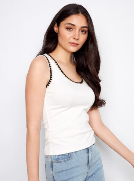 CROCHET TRIM TANK