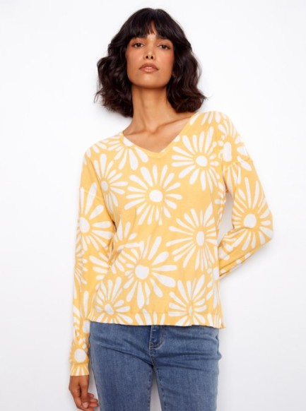 REVERSIBLE SUNKISS PRINTED SWEATER