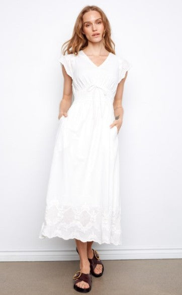 RUFFLE CAP SLEEVE DRESS