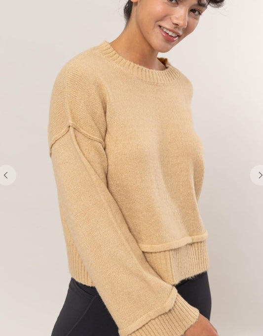 EXPOSED SEAM SWEATER