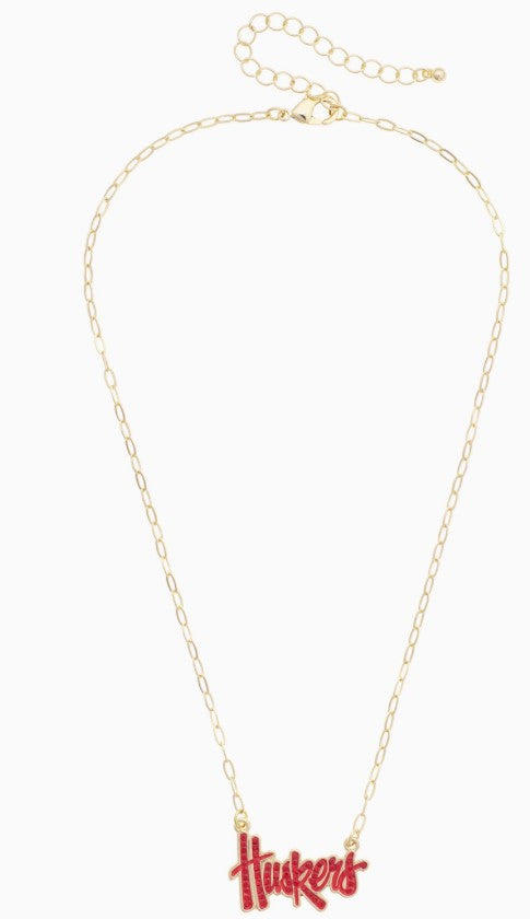 HUSKER PAVE OUTLINE NECKLACE