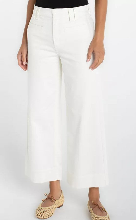 WIDE LEG CROP WHIPPED CRM