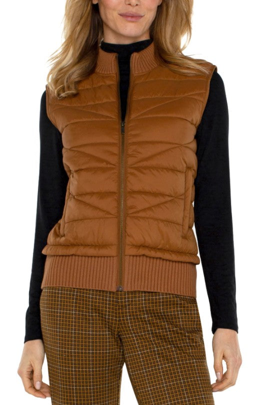 SLEEVELESS QUILTED SWEATER VEST