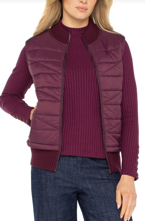 SLEEVELESS QUILTED SWEATER VEST