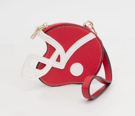 FOOTBALL HELMET COIN PURSE WRISTLET