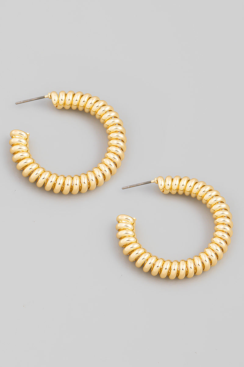 OEH0940 SPIRAL HOOP EARRINGS