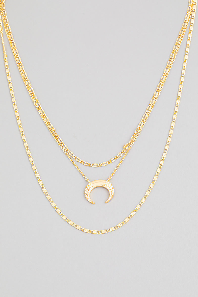 CRESCENT LAYERED NECKLACE