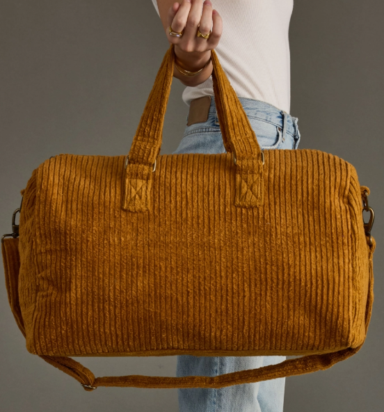 MUSTARD CORDUROY DUFFLE