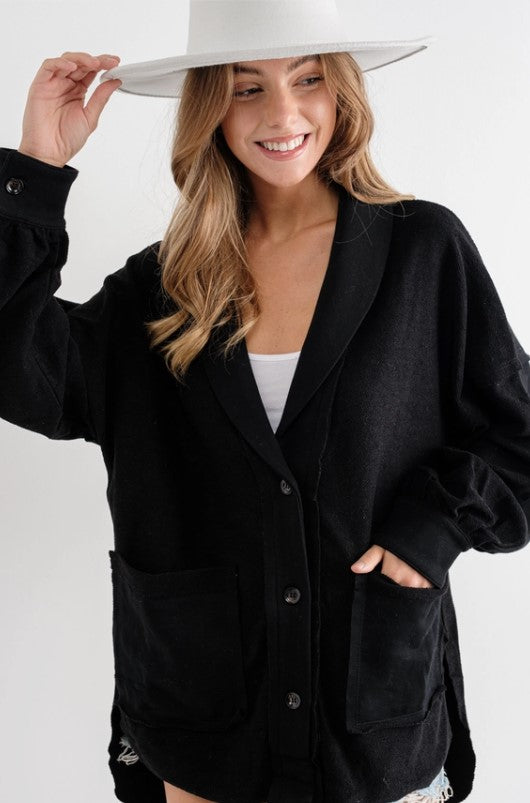 RAW EDGE OVERSIZED BLAZER