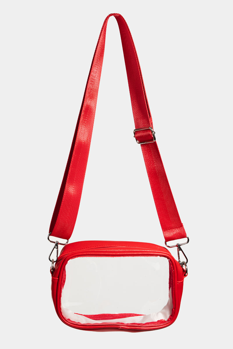 CLEAR GAME DAY BAG WITH STRAP
