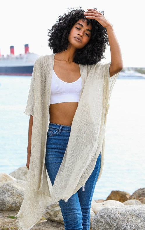 SUMMER WOVEN KIMONO