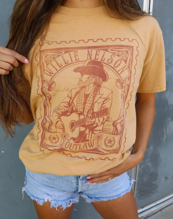 WILLIE NELSON STAMP VINTGE TEE