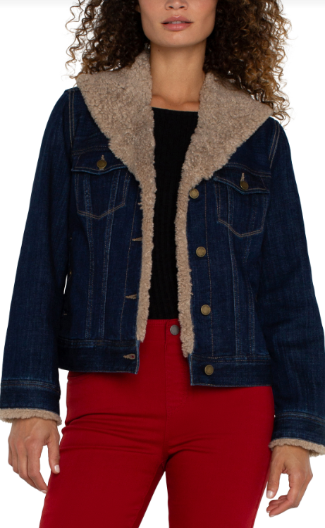 SHERPA COLLAR TRUCKER JACKET