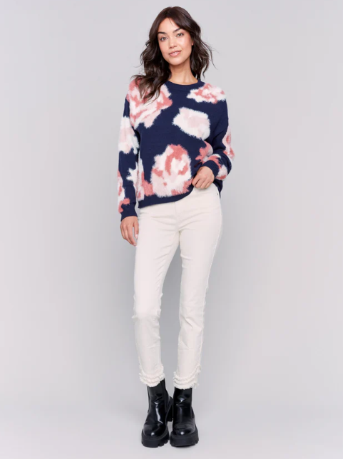 JAQUARD CREW NECK SWEATER