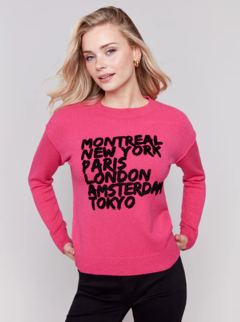 CITIES PLUSHY KNIT SWEATER