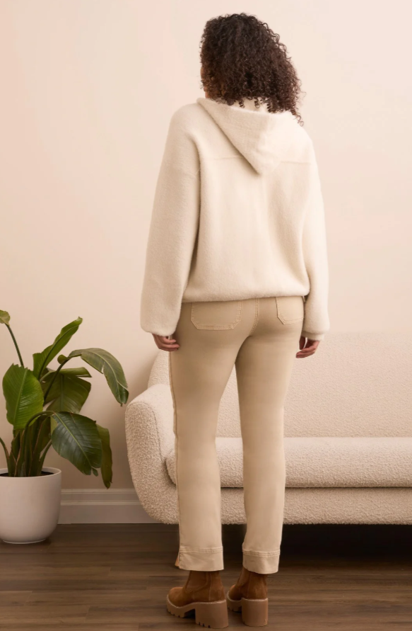 BOTTON FRONT ELASTIC HEM CARDIGAN