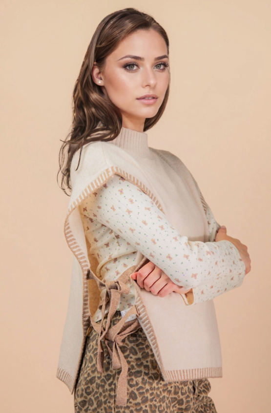 SIDE TIE SWEATER VEST