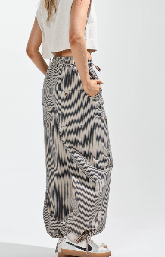 VINTAGE WASH STRIPE PANTS