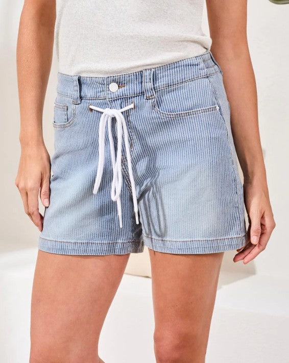 AUDREY STRIPED SHORT W/TIE