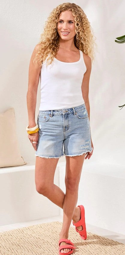 BLUE THREAD AUDREY GIRLFRIEND SHORT