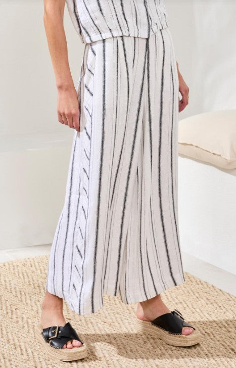 TRIBAL BLACK STRIPED WIDE CROP