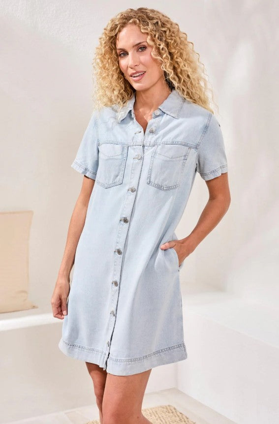 TENCEL DENIM SHIRT DRESS