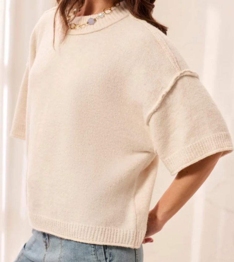 LOFTY ELBOW SLEEVE SWEATER