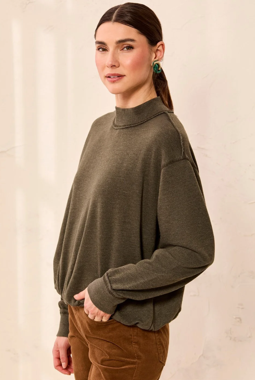 LONG SLEEVE BUBBLE SWEATSHIRT