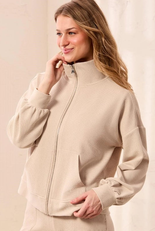 WAFFLE ZIP JACKET 3277O