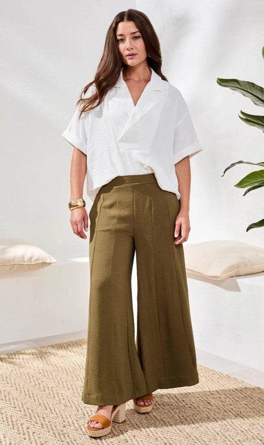 WIDE LEG FLOWY PANT RAINFOREST